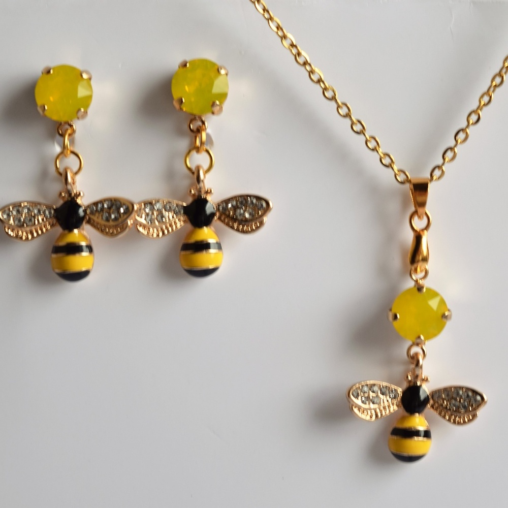 Bees Jewelry Set, Spring Accessories